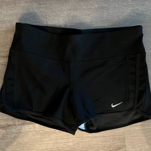 EUC Nike Dri-Fit black running Shorts with mesh panelling on sides Size M
